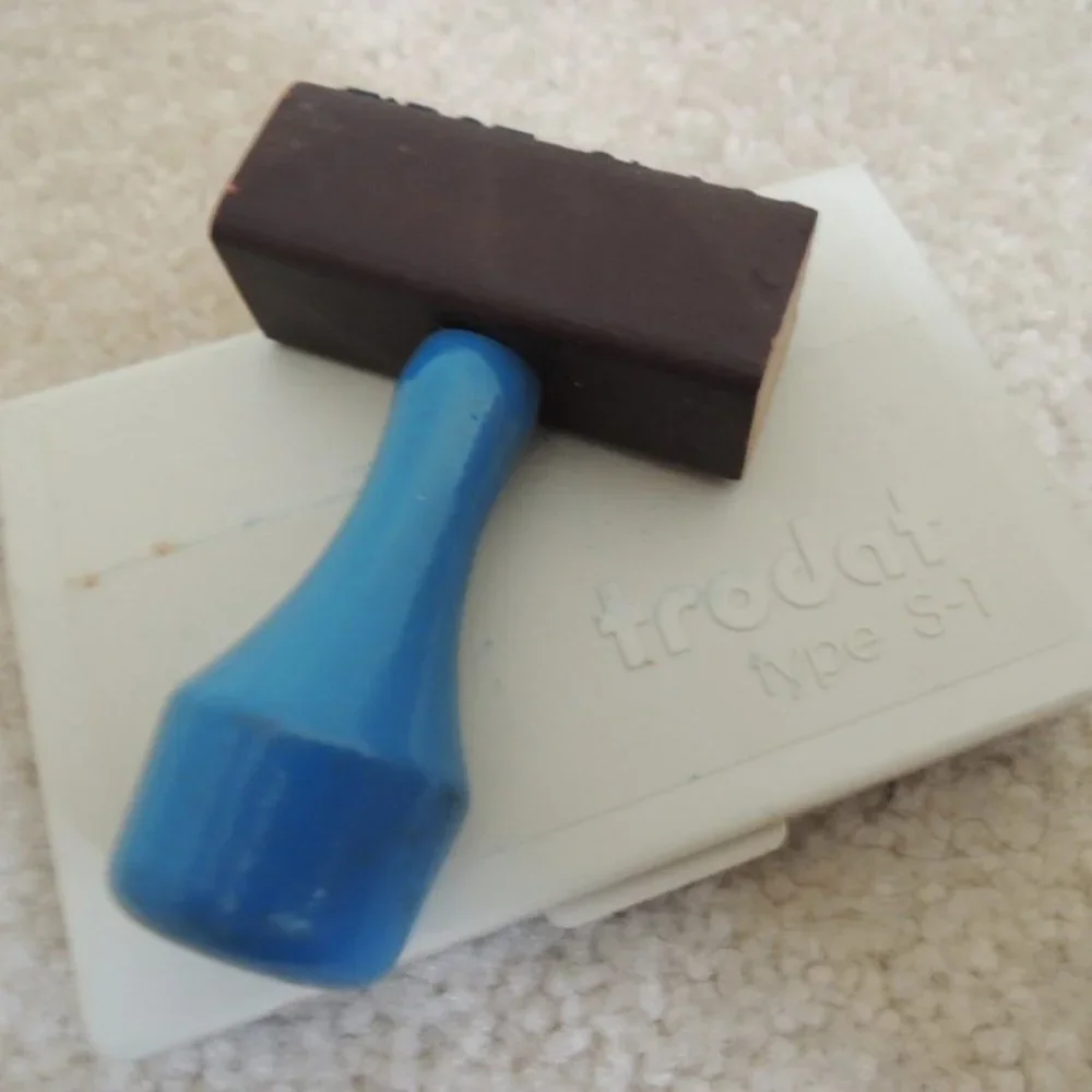 RUBBER STAMP FIRST CLASS with Stamp Pad by Rueffer EUC